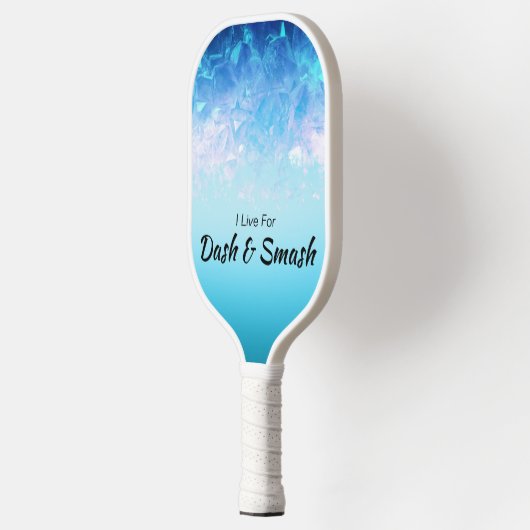 Blue Gems Sparkling Ombre Dash & Smash Pickleball Schläger (Links)