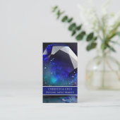 Blue Gemstone Crystal Psychal Tarot Reader QR Code Visitenkarte (Stehend Vorderseite)