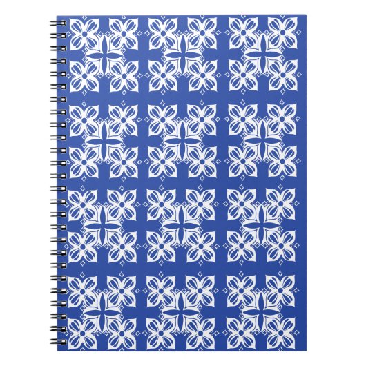 Blue gemustert Classic Notebook Notizblock (Vorderseite)