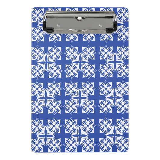 Blue gemustert Classic Planner Mini Klemmbrett (Vorderseite)