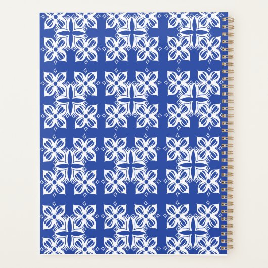Blue gemustert Classic Planner Planer (Rückseite)