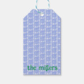 Blue Gemustert Gift Tag Geschenkanhänger (Vorderseite)