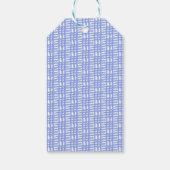 Blue Gemustert Gift Tag Geschenkanhänger (Rückseite)