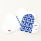 Blue gemustert Heart Shaped NoteBook Notizblock (Innenseite)