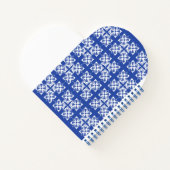 Blue gemustert Heart Shaped NoteBook Notizblock (Rückseite)