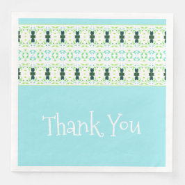 Blue gemusterte Akzente mit aquamarinen Serviette