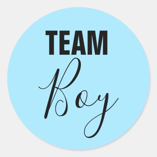Blue Gender Reveal Team Boy Stickers (Vorderseite)
