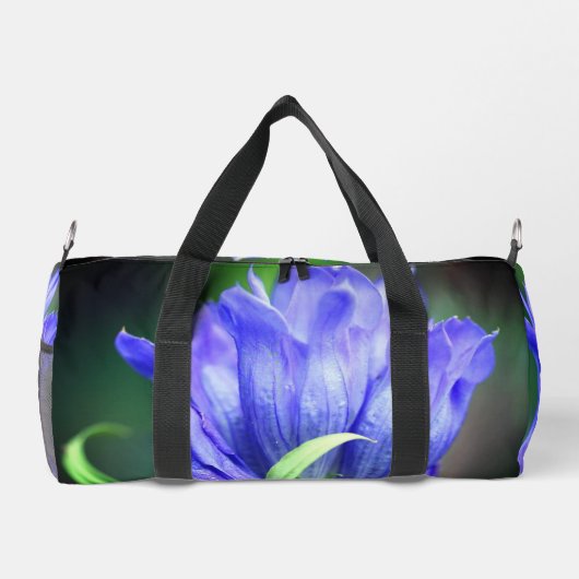 Blue Gentian Blume Duffle Bag (Rückseite)