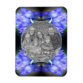 Blue Gentian Blume Frame Ihr eigenes Foto hinzufüg Magnet (Vertikal)