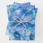Blue Gentian Blume Geschenkpapier Set (Beispiel)