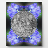 Blue Gentian Blume Ihr eigenes Foto hinzufügen Fotoplatte (Vorderseite)