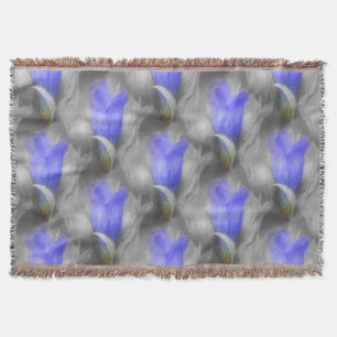 Blue Gentian Blume Nature Art Pattern Decke