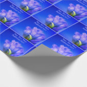 Blue Gentian Blume Nature Personalisiert Geschenkpapier (Ecke)