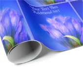 Blue Gentian Blume Nature Personalisiert Geschenkpapier (Rolleneckpunkt)
