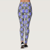 Blue Gentian Blume Naturkunstmuster Leggings (Rückseite)