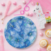 Blue Gentian Blume Pappteller (Party)