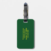 Blue Gentian Blume Personalisiert Gepäckanhänger (Rückseite vertikal)