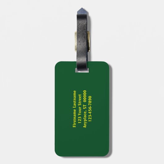 Blue Gentian Blume Personalisiert Gepäckanhänger (Rückseite vertikal)