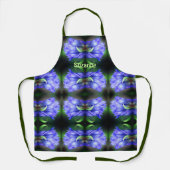 Blue Gentian Blume Personalisiert Schürze (Vorderseite)