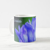 Blue Gentian Blume Petals Personalisiert Kaffeetasse (Vorderseite Links)