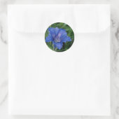 Blue Gentian Blume Runder Aufkleber (Tasche)
