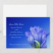 Blue Gentian Blume Wedding Save The Date (Vorne/Hinten)