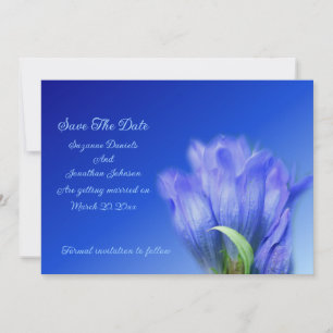 Blue Gentian Blume Wedding Save The Date