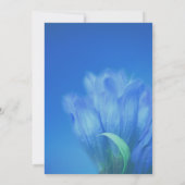 Blue Gentian Flower Bridal Shower  Einladung (Rückseite)