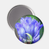 Blue Gentian Flower Personalized Magnet (Vorderseite/Rückseite)