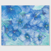 Blue Gentian Painting Geschenkpapier (Flach)