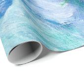 Blue Gentian Painting Geschenkpapier (Rolleneckpunkt)