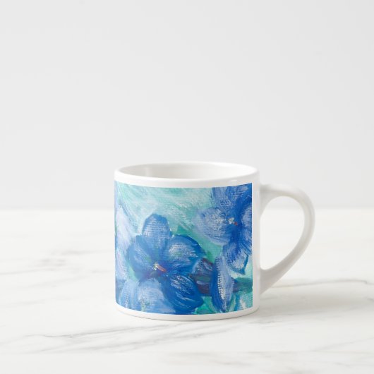 Blue Gentian Wildblume Espressotasse (Rechts)