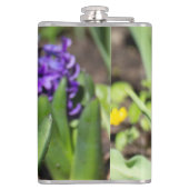 Blue Geocinth im Frühjahr Flachmann (Rückseite)