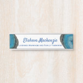 Blue Geode Office Door Sign Name Plate Türschild (Vorderseite )