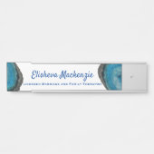 Blue Geode Office Door Sign Name Plate Türschild (Vorderseite )