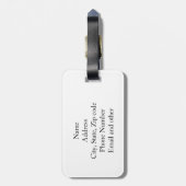 Blue Geode Rock Mineral Agate Crystal Image Gepäckanhänger (Rückseite vertikal)