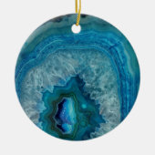 Blue Geode Rock Mineral Agate Crystal Image Keramik Ornament (Vorne)