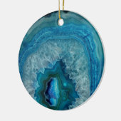 Blue Geode Rock Mineral Agate Crystal Image Keramik Ornament (Links)