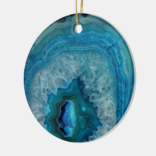 Blue Geode Rock Mineral Agate Crystal Image Keramik Ornament (Links)