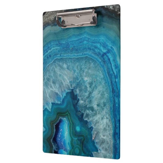 Blue Geode Rock Mineral Agate Crystal Image Klemmbrett (Links)