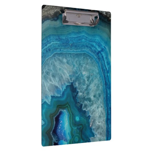 Blue Geode Rock Mineral Agate Crystal Image Klemmbrett (Rechts)