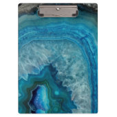 Blue Geode Rock Mineral Agate Crystal Image Klemmbrett (Vorderseite)