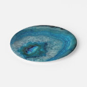 Blue Geode Rock Mineral Agate Crystal Image Pappteller (Schrägansicht)