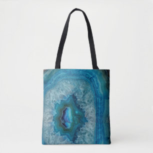 Blue Geode Rock Mineral Agate Crystal Image Tasche
