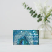 Blue Geode Rock Mineral Agate Crystal Image Visitenkarte (Stehend Vorderseite)