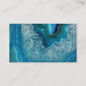 Blue Geode Rock Mineral Agate Crystal Image Visitenkarte (Rückseite)