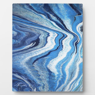 Blue Geode Sparkle Fotoplatte