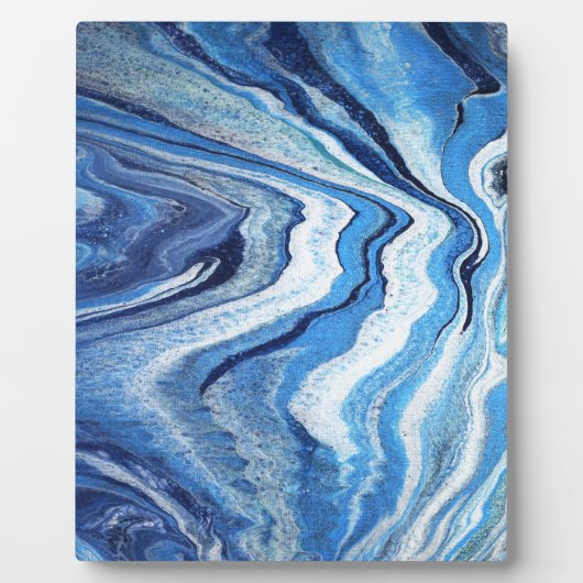 Blue Geode Sparkle Fotoplatte (Vorderseite)