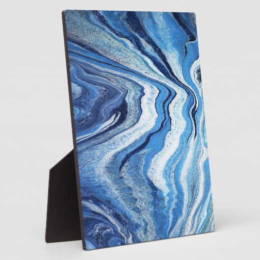 Blue Geode Sparkle Fotoplatte (Seite)