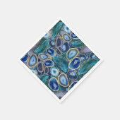 Blue Geodes crystal pattern Serviette (Ecke)